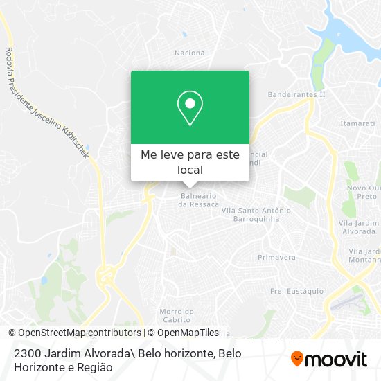 2300 Jardim Alvorada\ Belo horizonte mapa