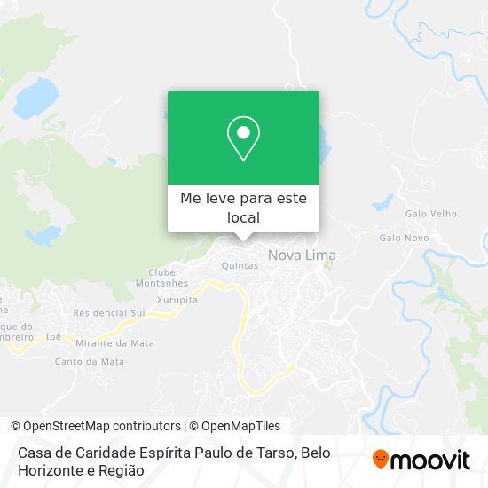 Casa de Caridade Espírita Paulo de Tarso mapa