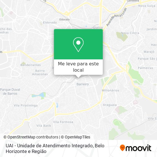 UAI  - Unidade de Atendimento Integrado mapa
