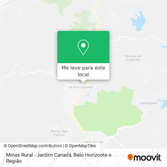 Minas Rural - Jardim Canadá mapa