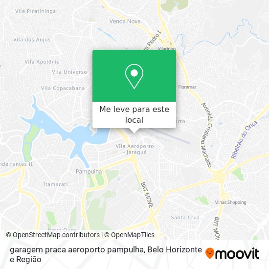 garagem praca aeroporto pampulha mapa