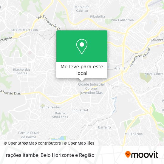 rações itambe mapa
