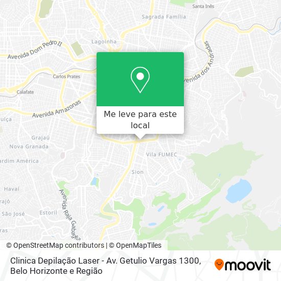 Clinica Depilação Laser - Av. Getulio Vargas 1300 mapa