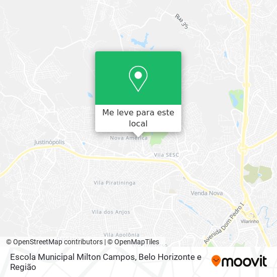 Escola Municipal Milton Campos mapa
