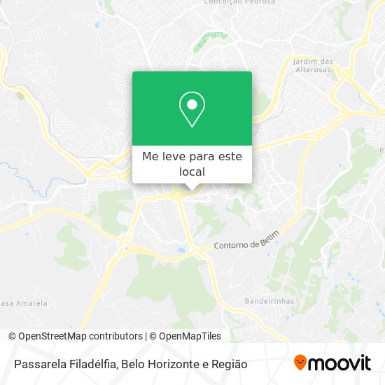 Passarela Filadélfia mapa
