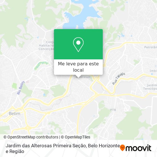 Jardim das Alterosas Primeira Seção mapa