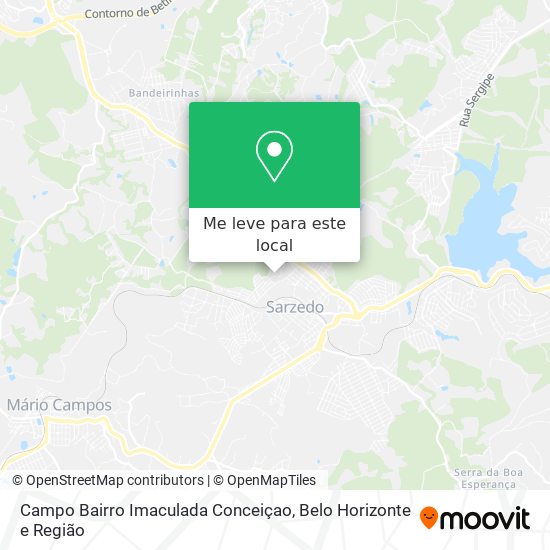 Campo Bairro Imaculada Conceiçao mapa