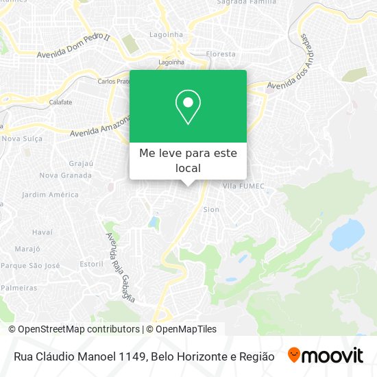 Rua Cláudio Manoel 1149 mapa