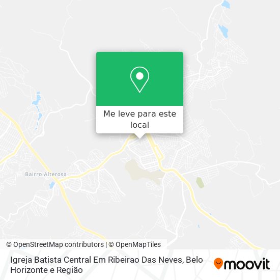 Igreja Batista Central Em Ribeirao Das Neves mapa