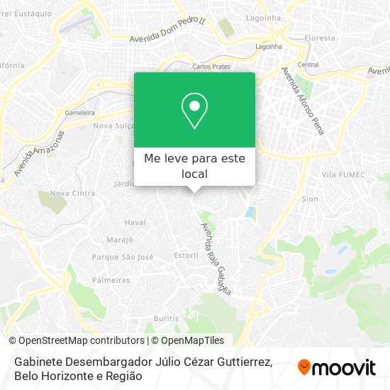 Gabinete Desembargador Júlio Cézar Guttierrez mapa