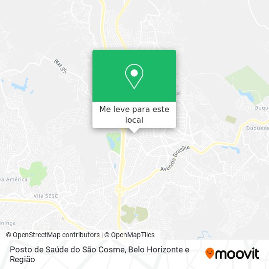 Posto de Saúde do São Cosme mapa