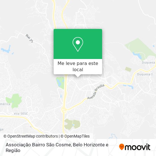 Associação Bairro São Cosme mapa