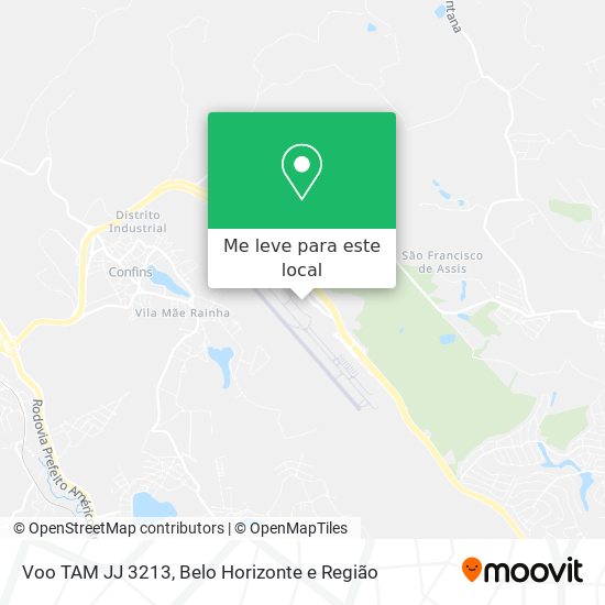 Voo TAM JJ 3213 mapa