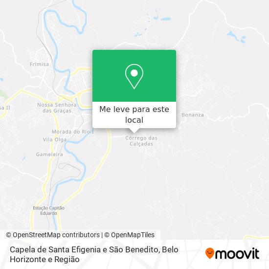Capela de Santa Efigenia e São Benedito mapa