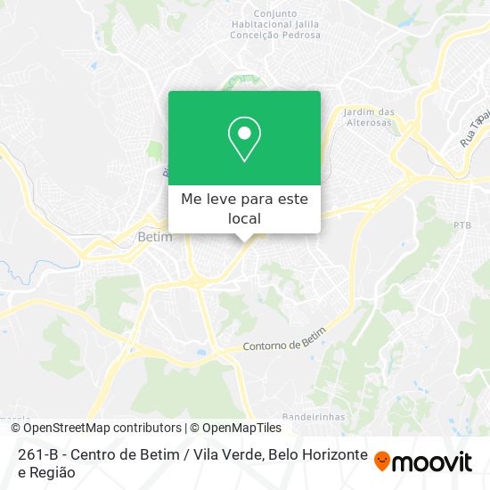 261-B - Centro de Betim / Vila Verde mapa