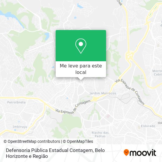 Defensoria Pública Estadual Contagem mapa