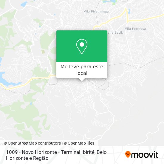 1009 - Novo Horizonte - Terminal Ibirité mapa