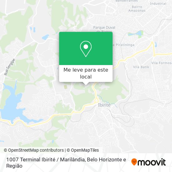 1007 Terminal Ibirité / Marilândia mapa