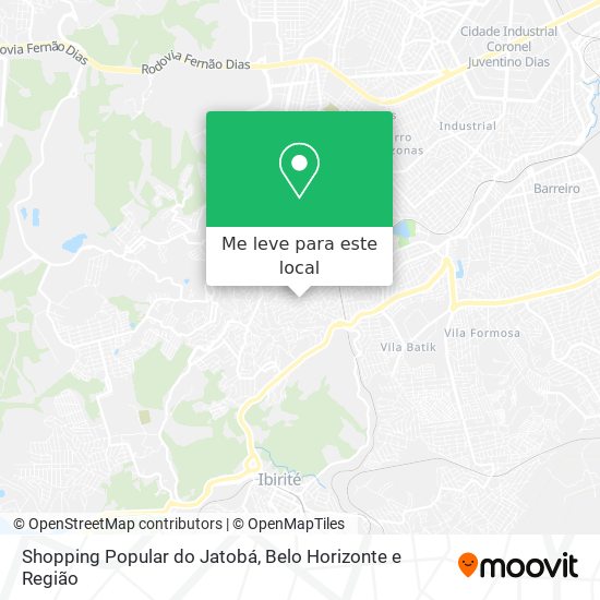 Shopping Popular do Jatobá mapa