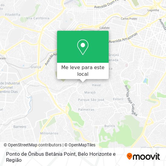 Ponto de Ônibus Betânia Point mapa