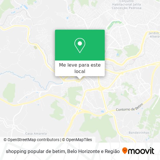 shopping popular de betim mapa