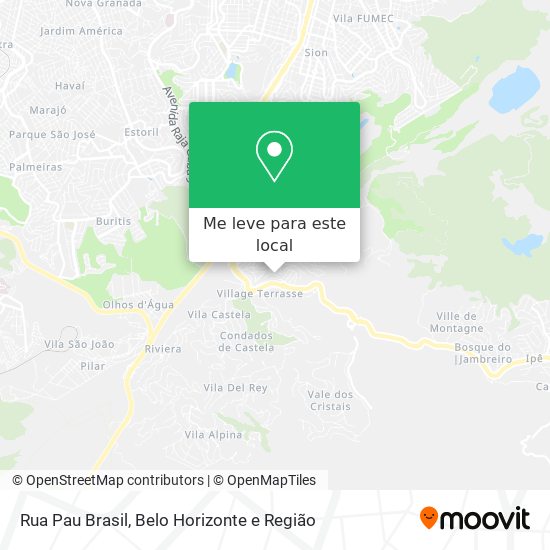 Rua Pau Brasil mapa