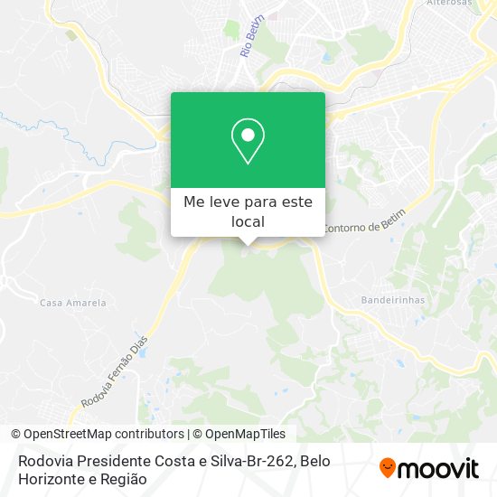 Rodovia Presidente Costa e Silva-Br-262 mapa