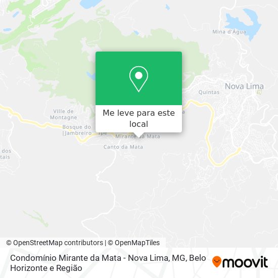 Condomínio Mirante da Mata - Nova Lima, MG mapa