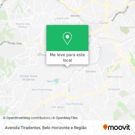 Avenida Tiradentes mapa