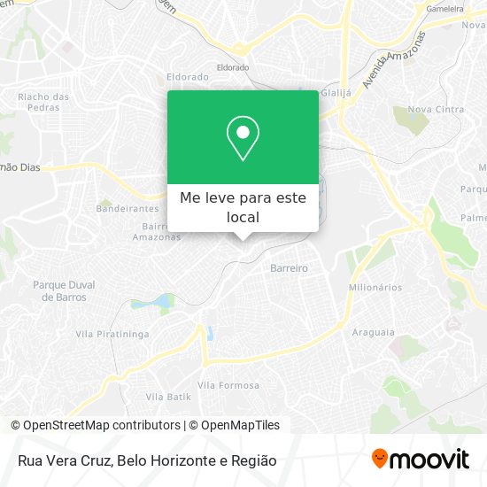 Rua Vera Cruz mapa
