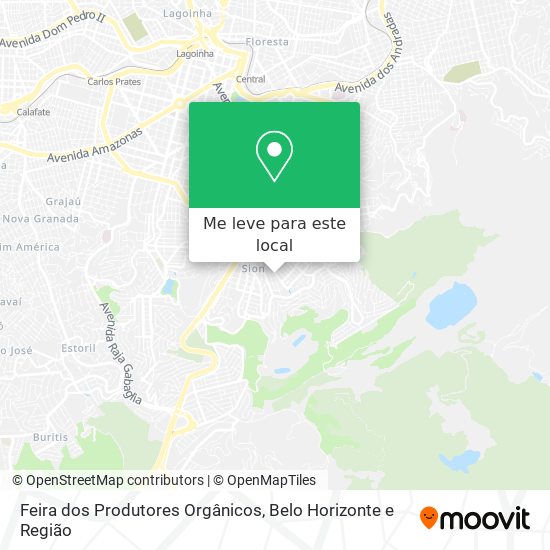 Feira dos Produtores Orgânicos mapa