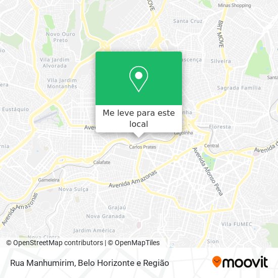 Rua Manhumirim mapa