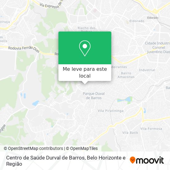 Centro de Saúde Durval de Barros mapa