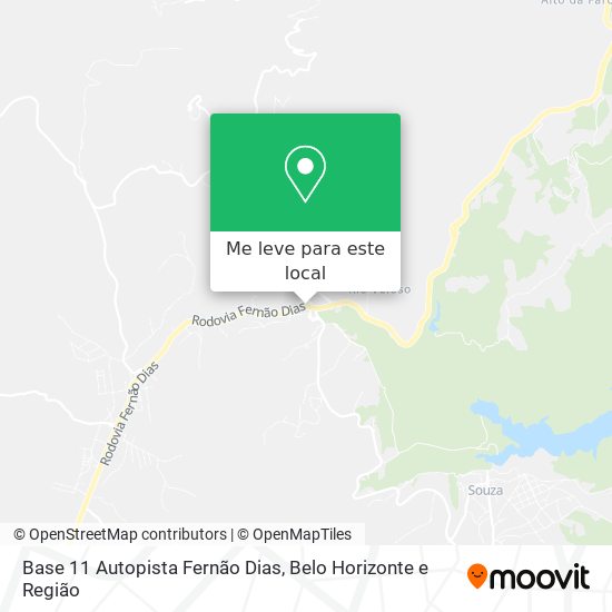 Base 11 Autopista Fernão Dias mapa