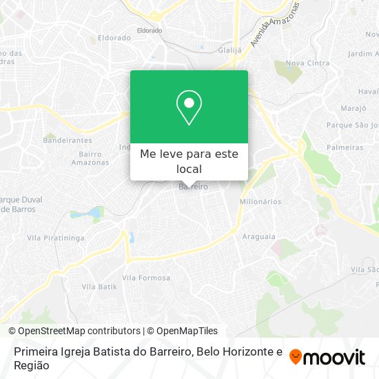 Primeira Igreja Batista do Barreiro mapa