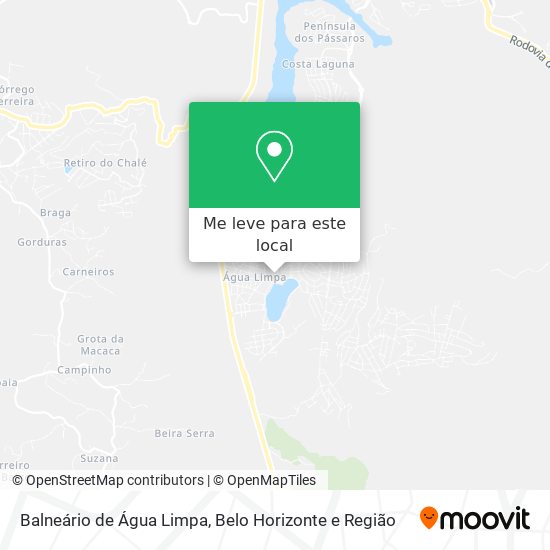 Balneário de Água Limpa mapa