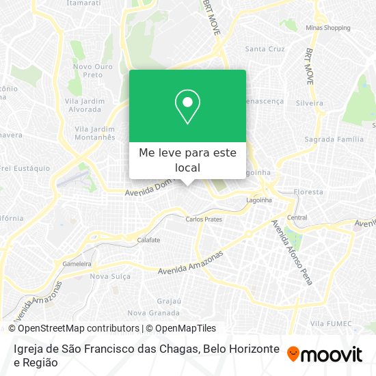Igreja de São Francisco das Chagas mapa