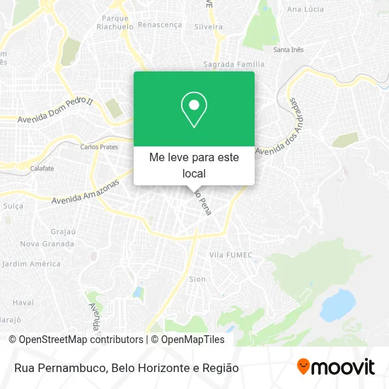 Rua Pernambuco mapa