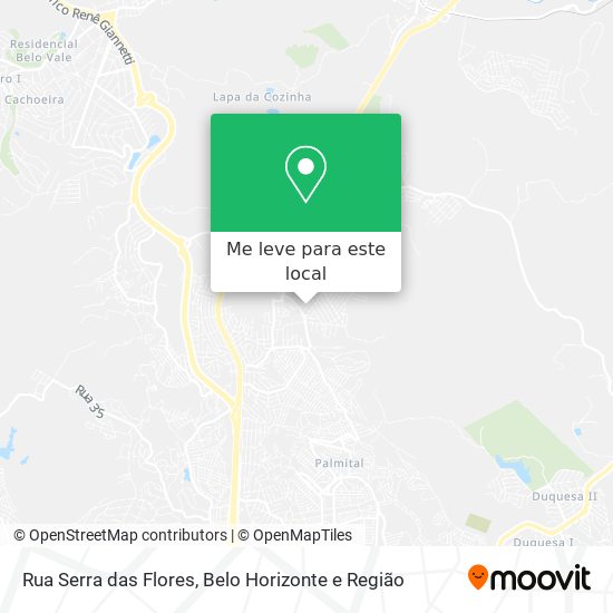 Rua Serra das Flores mapa
