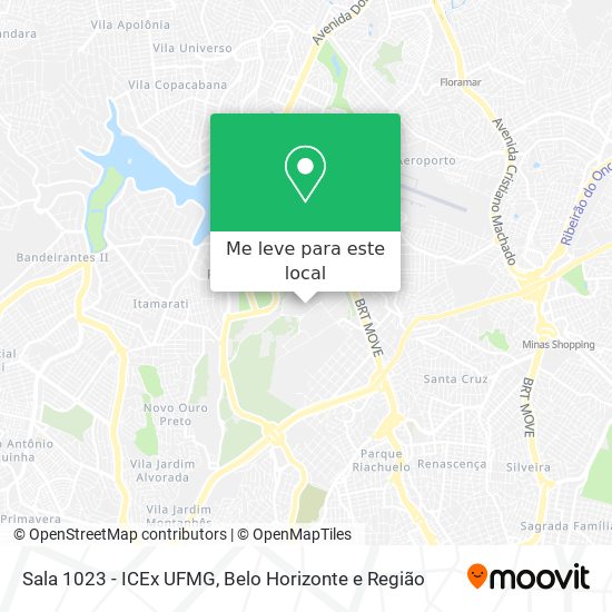 Sala 1023 - ICEx UFMG mapa