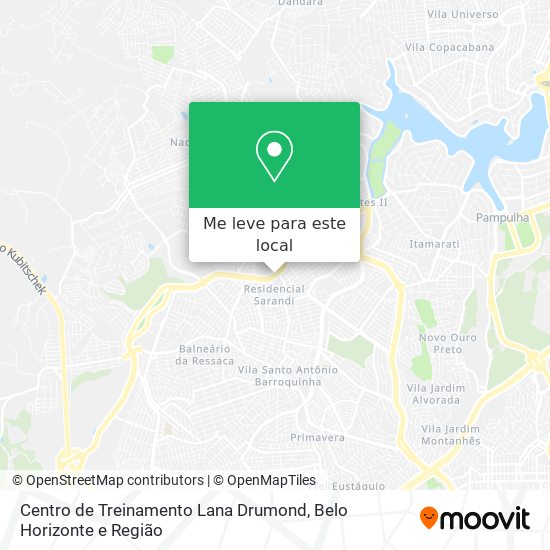 Centro de Treinamento Lana Drumond mapa