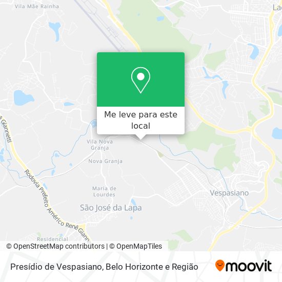Presídio de Vespasiano mapa