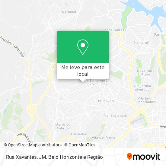 Rua Xavantes, JM mapa