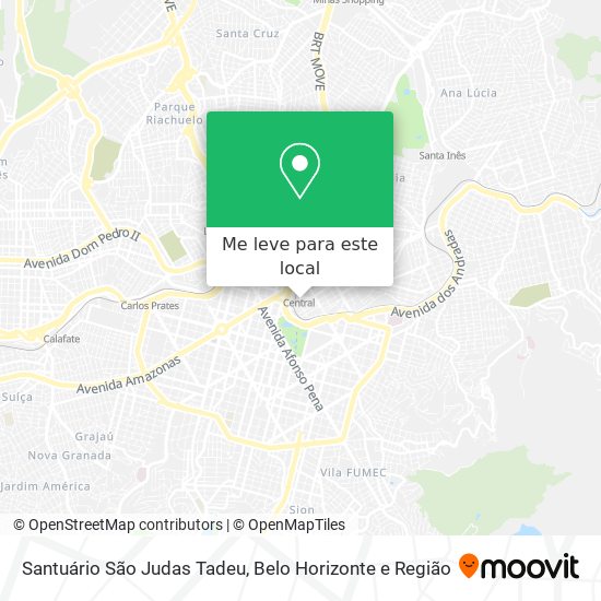 Santuário São Judas Tadeu mapa