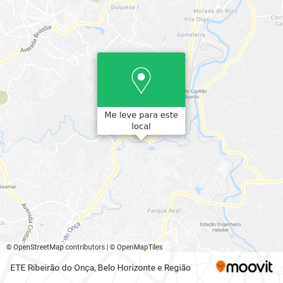 ETE Ribeirão do Onça mapa