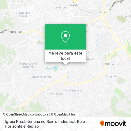 Igreja Presbiteriana no Bairro Industrial mapa
