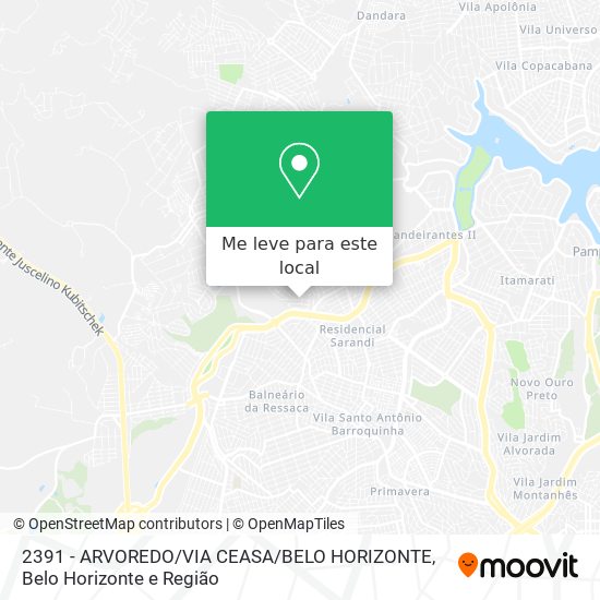 2391 - ARVOREDO / VIA CEASA / BELO HORIZONTE mapa