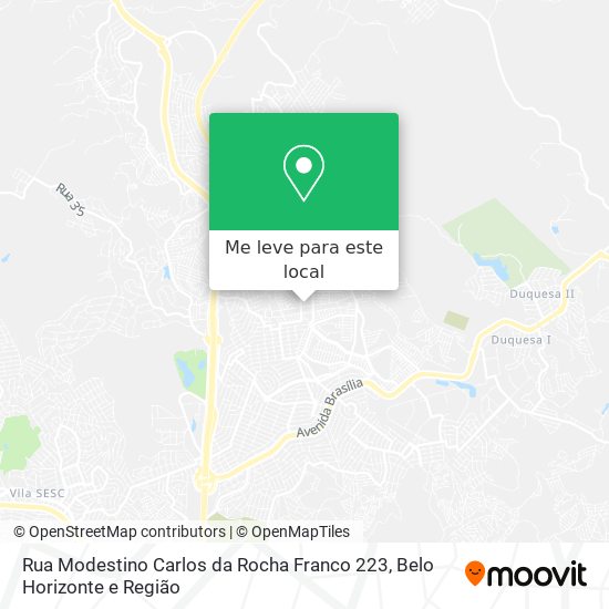 Rua Modestino Carlos da Rocha Franco 223 mapa