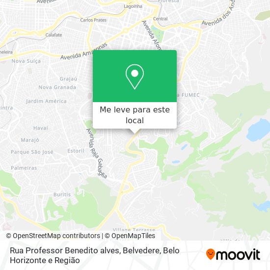Rua Professor Benedito alves, Belvedere mapa