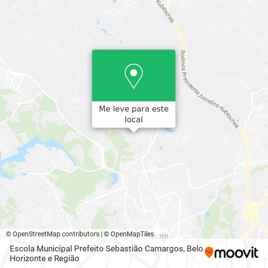 Escola Municipal Prefeito Sebastião Camargos mapa